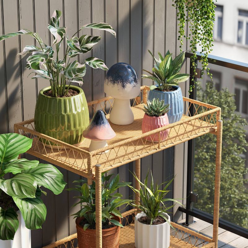 slide 2 of 3, Medium Ceramic Mushroom Outdoor Garden Figurine - Threshold™, 1 ct