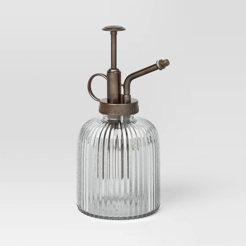 slide 1 of 3, Indoor/Outdoor Glass Plant Mister With Plastic Pump - Threshold™, 1 ct