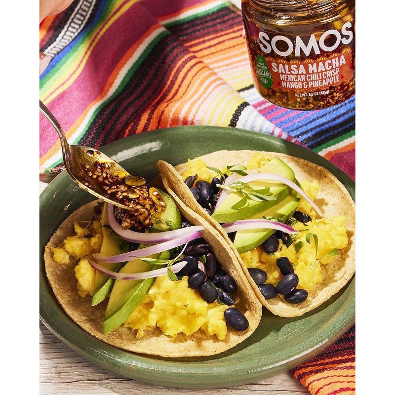 slide 4 of 5, Somos Mexican Chili Crisp Mango & Pineapple Salsa Macha 6.5 oz, 6.5 oz