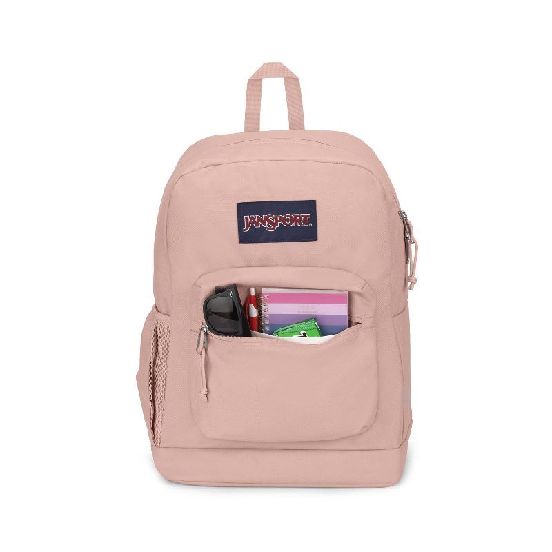 slide 4 of 8, JanSport Cross Town Plus 17" Backpack - Misty Rose: Lightweight, For School, 1 ct