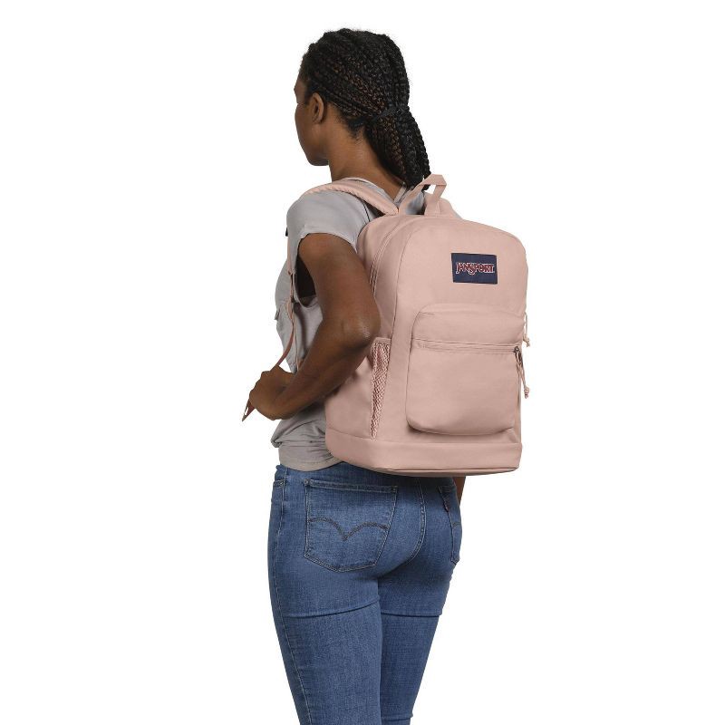 slide 5 of 8, JanSport Cross Town Plus 17" Backpack - Misty Rose: Lightweight, For School, 1 ct