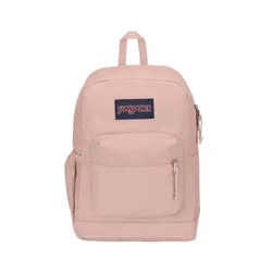 JanSport Cross Town Plus 17" Backpack - Misty Rose: Lightweight, For School