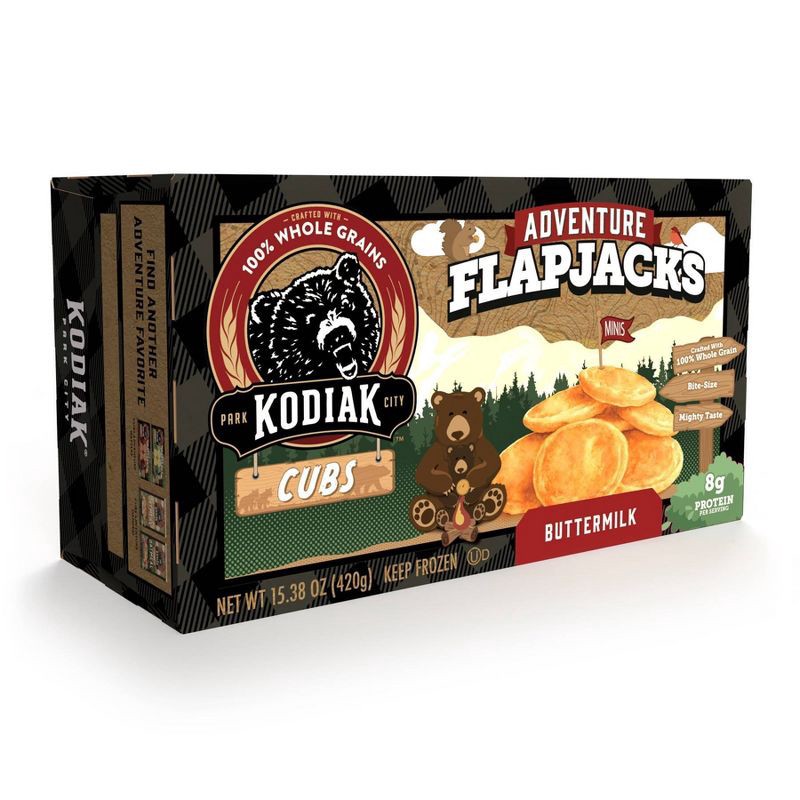 slide 2 of 4, Kodiak Cakes Kodiak Cubs Adventure Mini Frozen Flapjacks - 40ct/15.38oz, 40 ct, 15.38 oz