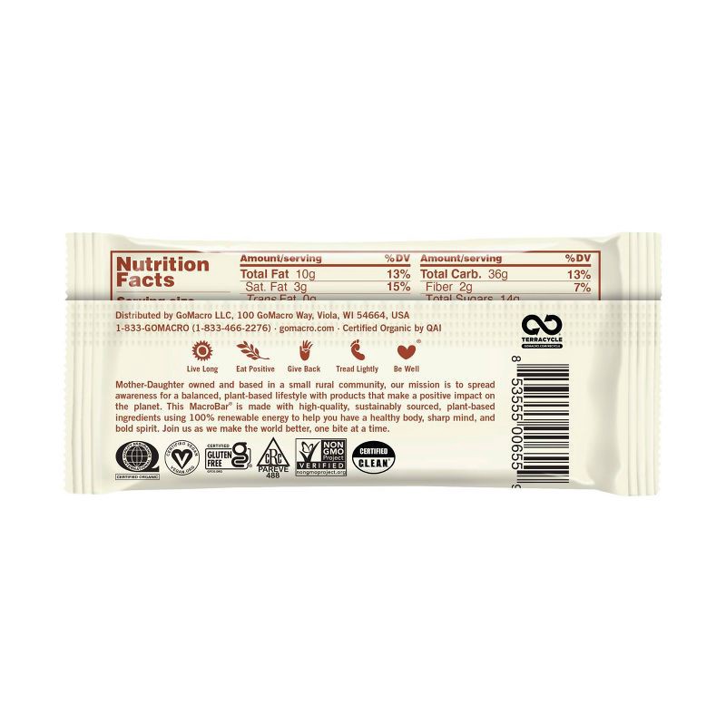 slide 2 of 9, GoMacro Double Chocolate + Peanut Butter Chips MacroBar - 1ct/ 2.3oz, 1 ct, 2.3 oz