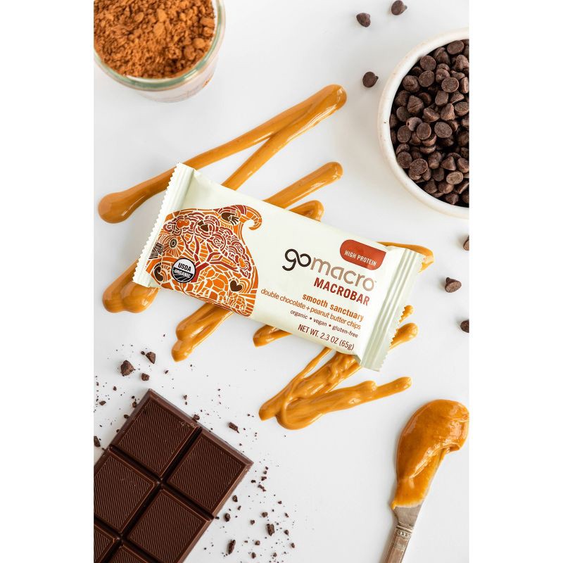 slide 6 of 9, GoMacro Double Chocolate + Peanut Butter Chips MacroBar - 1ct/ 2.3oz, 1 ct, 2.3 oz