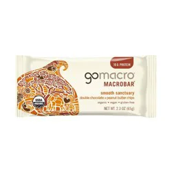 GoMacro Double Chocolate + Peanut Butter Chips MacroBar - 1ct/ 2.3oz