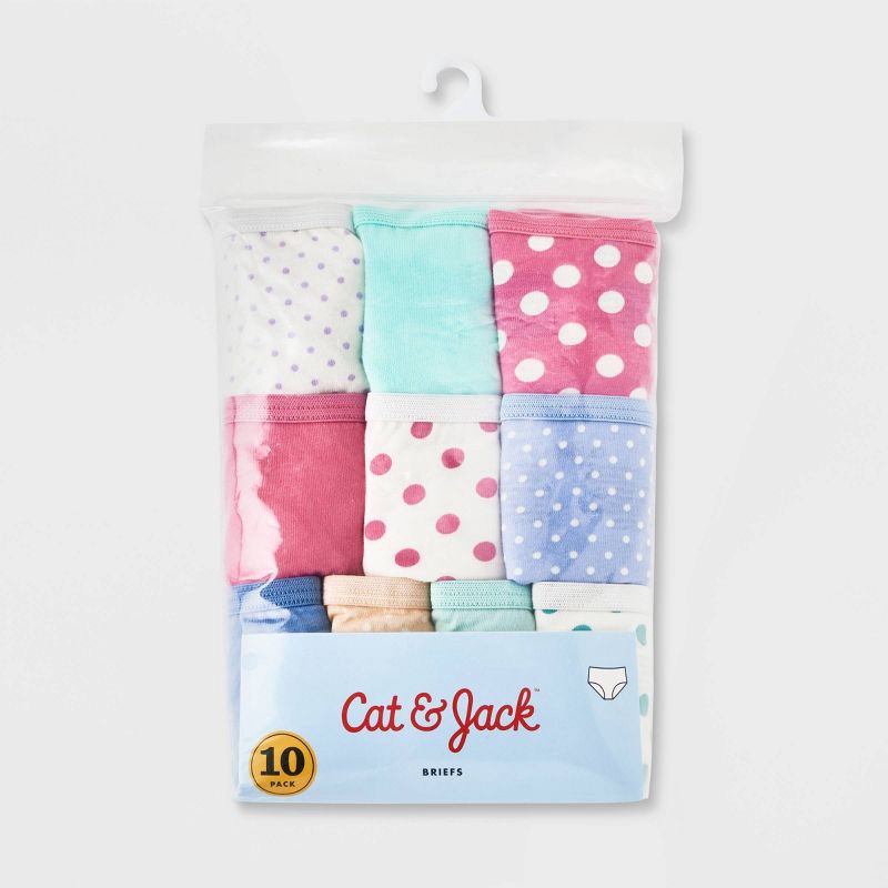 slide 2 of 4, Girls' 10pk Cotton Briefs - Cat & Jack™ 6, 10 ct