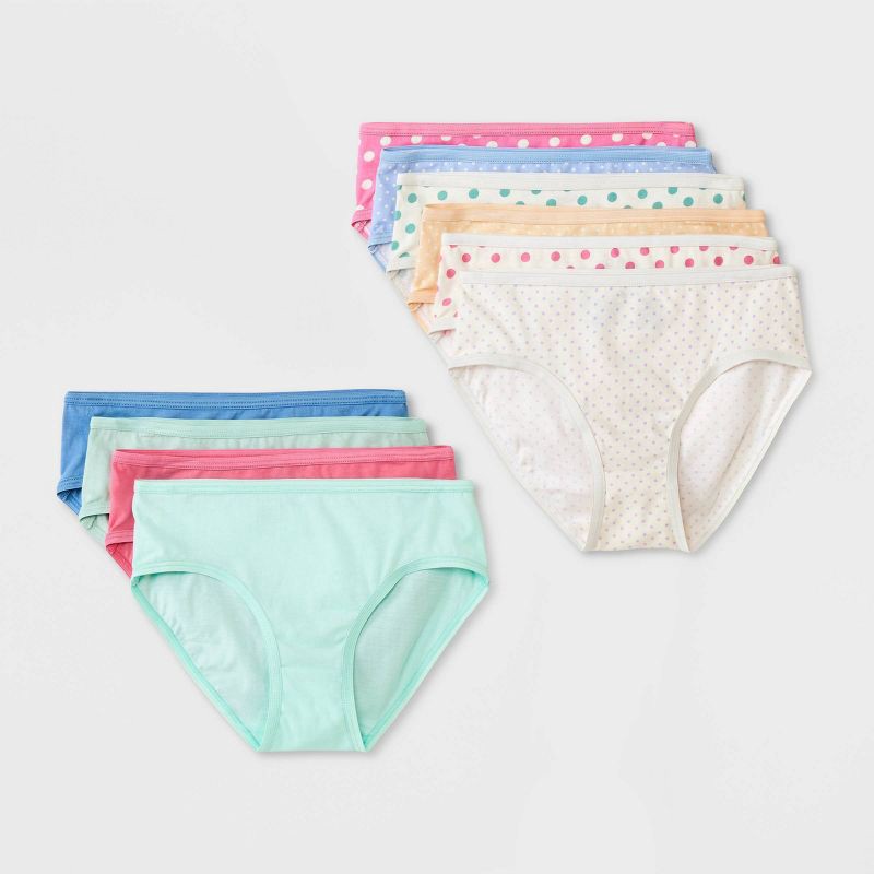 slide 1 of 4, Girls' 10pk Cotton Briefs - Cat & Jack™ 16, 10 ct