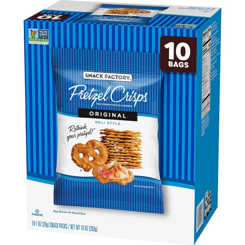 slide 6 of 6, Snack Factory Pretzel Crisps Original Snacks - 10oz/10ct, 10 ct; 10 oz