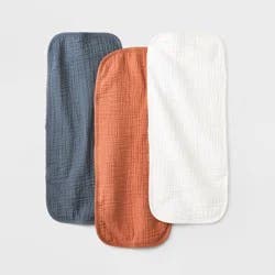 Baby 3pk Basic Muslin Burp Cloth - Cloud Island™ Orange