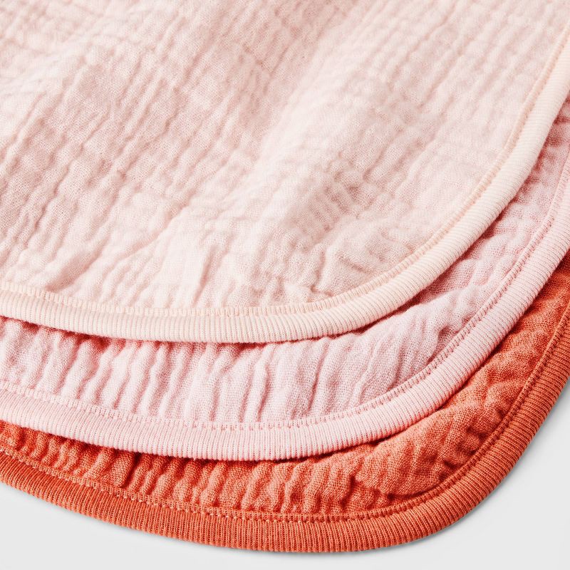 slide 2 of 2, Baby 3pk Basic Muslin Burp Cloth - Cloud Island™ Pink: Cotton, 0-12 Months, 19.5" x 8.25", 3 ct