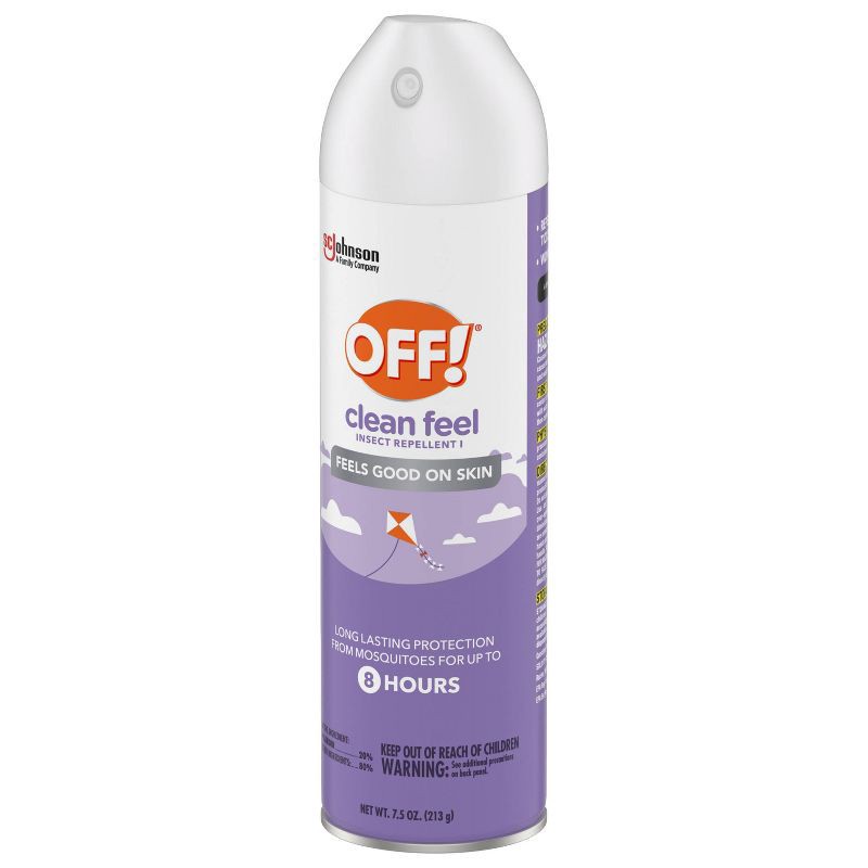 slide 12 of 13, OFF! Clean Feel Mosquito Repellent Bug Spray -7.5oz, 7.5 oz