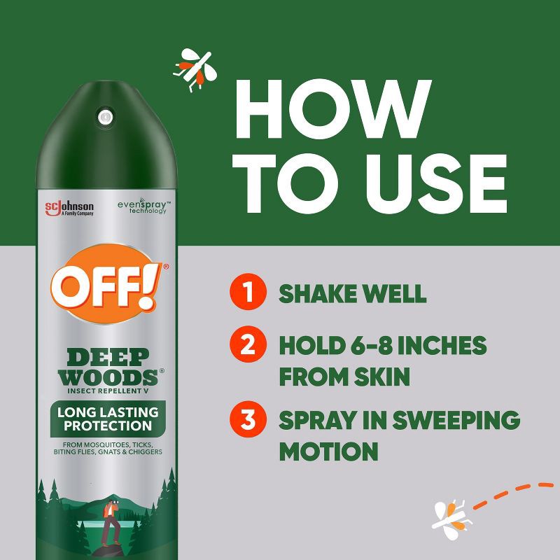 slide 8 of 13, OFF! Deep Woods Mosquito Repellent Bug Spray - 9oz, 9 oz
