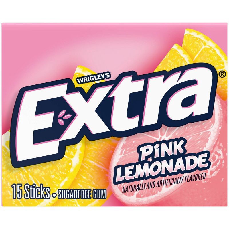 slide 2 of 9, Extra Pink Lemonade Sugar Free Gum Limited Edition Chewing Gum, 15 Sticks, 1 ct