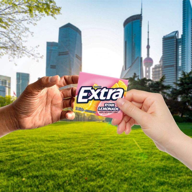 slide 5 of 9, Extra Pink Lemonade Sugar Free Gum Limited Edition Chewing Gum, 15 Sticks, 1 ct