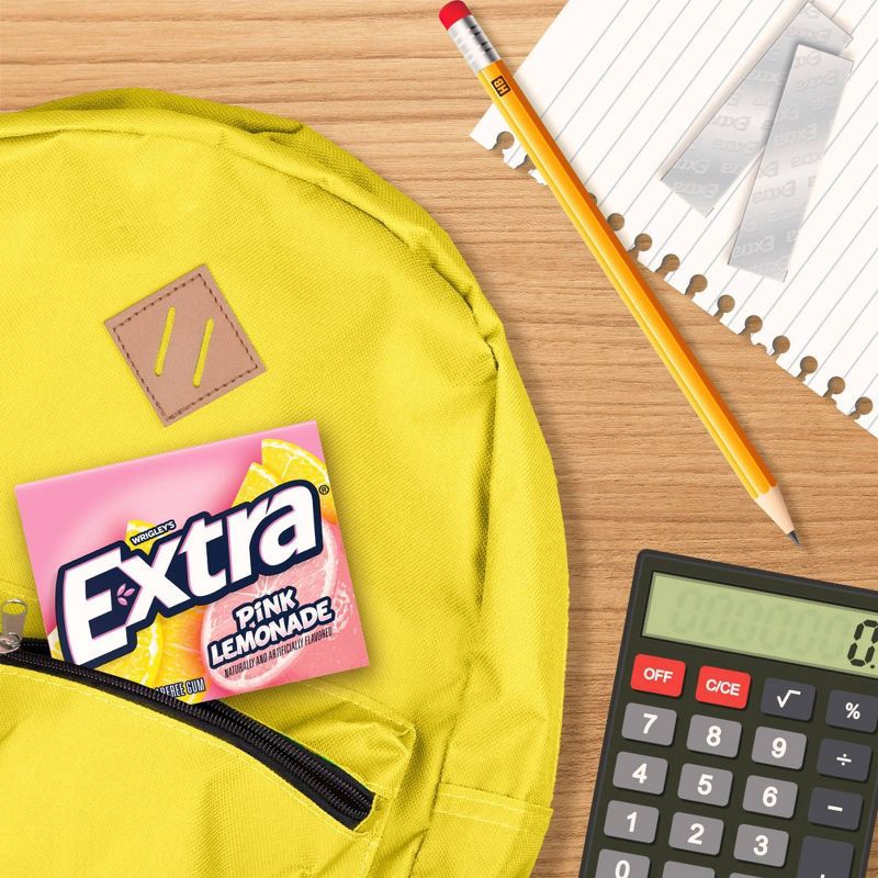 slide 7 of 9, Extra Pink Lemonade Sugar Free Gum Limited Edition Chewing Gum, 15 Sticks, 1 ct