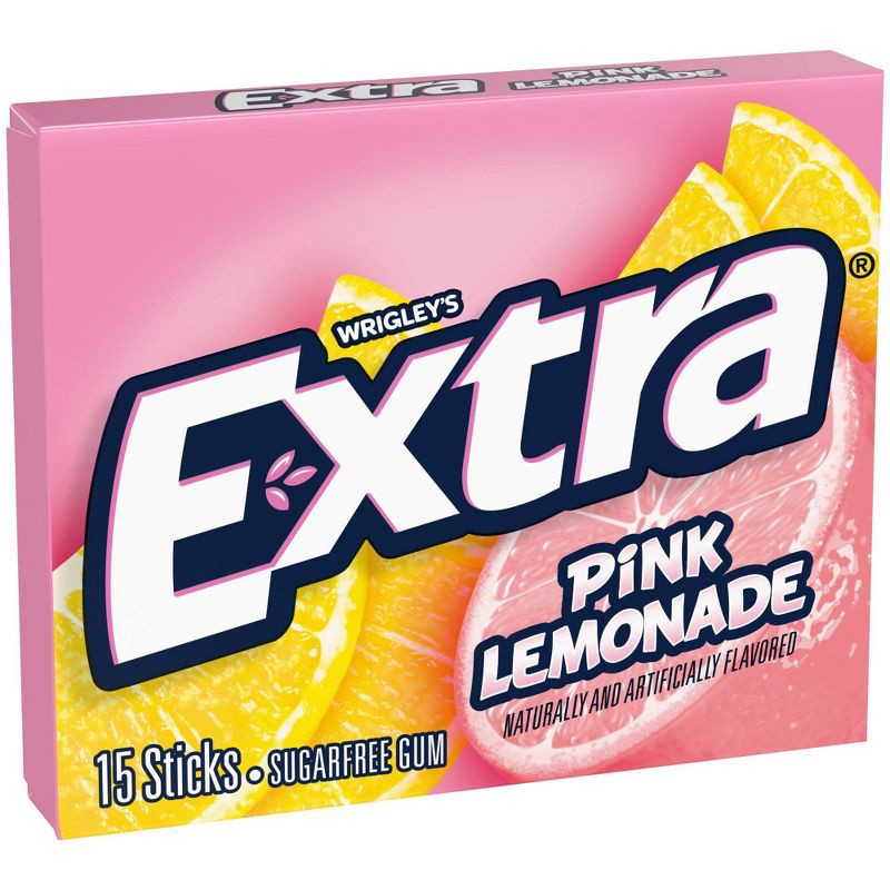 slide 8 of 9, Extra Pink Lemonade Sugar Free Gum Limited Edition Chewing Gum, 15 Sticks, 1 ct