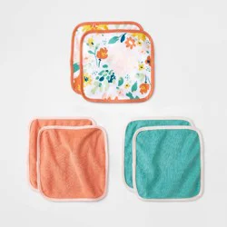 Baby 6pk Garden Washcloth - Cloud Island™ Aqua Green