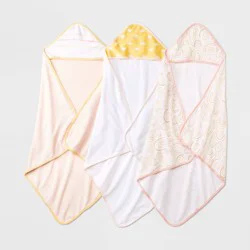 Baby Girls' 3pk Rainbow Hooded Towel - Cloud Island™ Pink