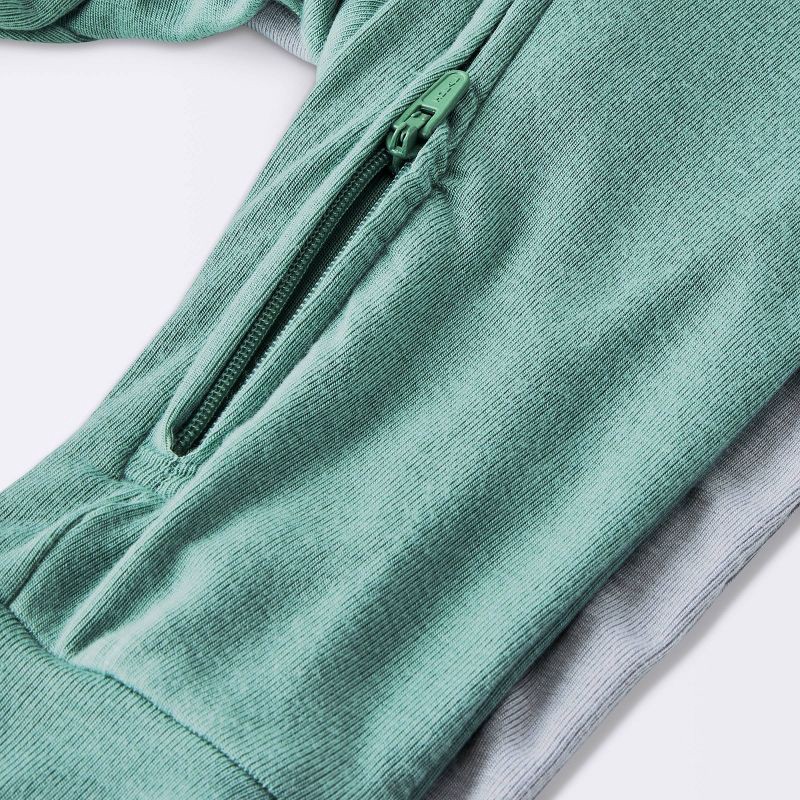 slide 4 of 4, Baby Boys' 2pk So Very Soft Modal Blend Romper - Cloud Island™ Green 6-9M: Midweight Long Sleeve Jumpsuit, 2 ct