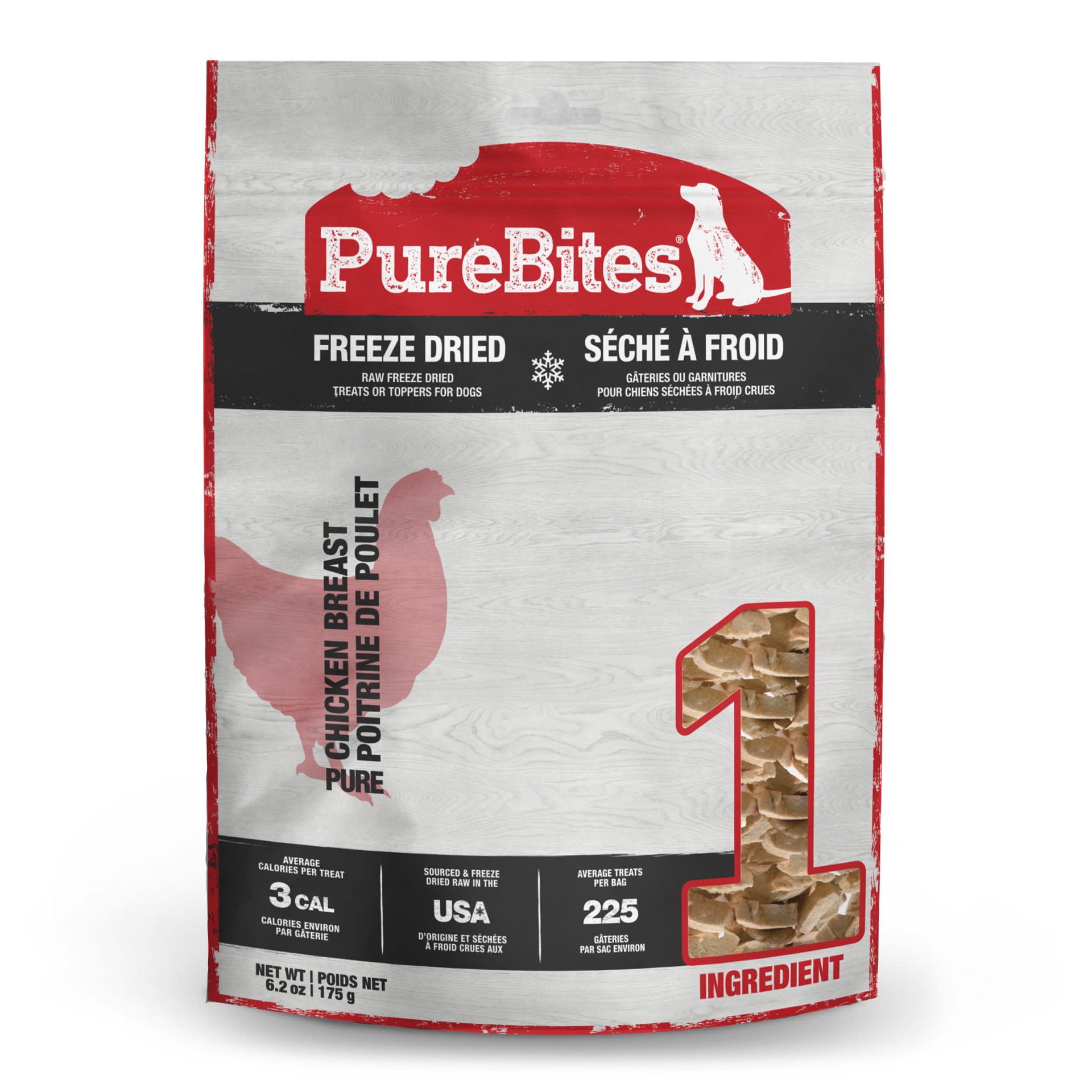 slide 1 of 5, PureBites Chicken Dog Treats, 6.2 oz