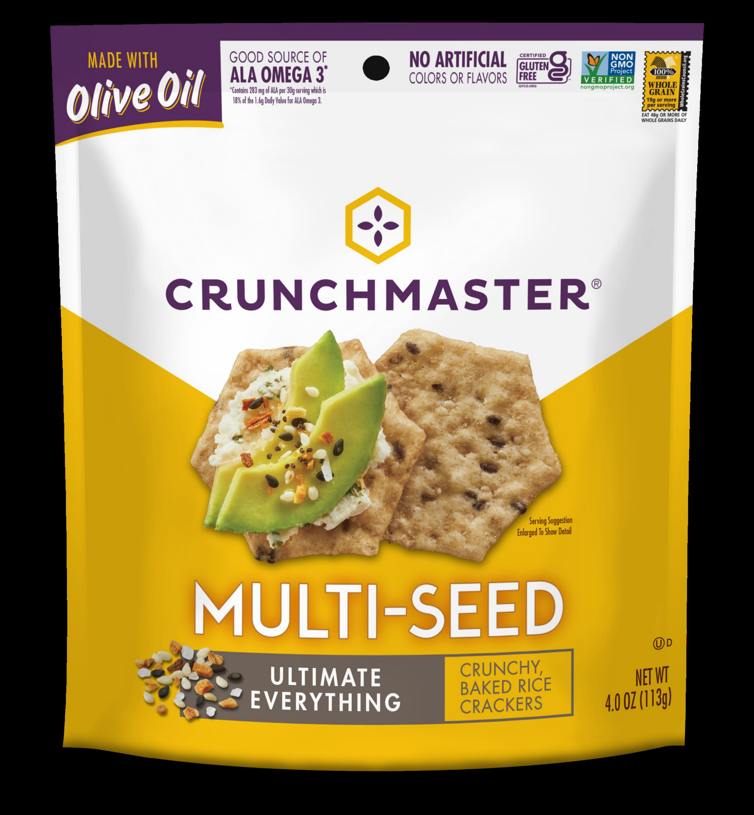 slide 1 of 1, Crunchmaster Multi-Seed Ultimate Everything Crackers 4.0 oz, 1 ct