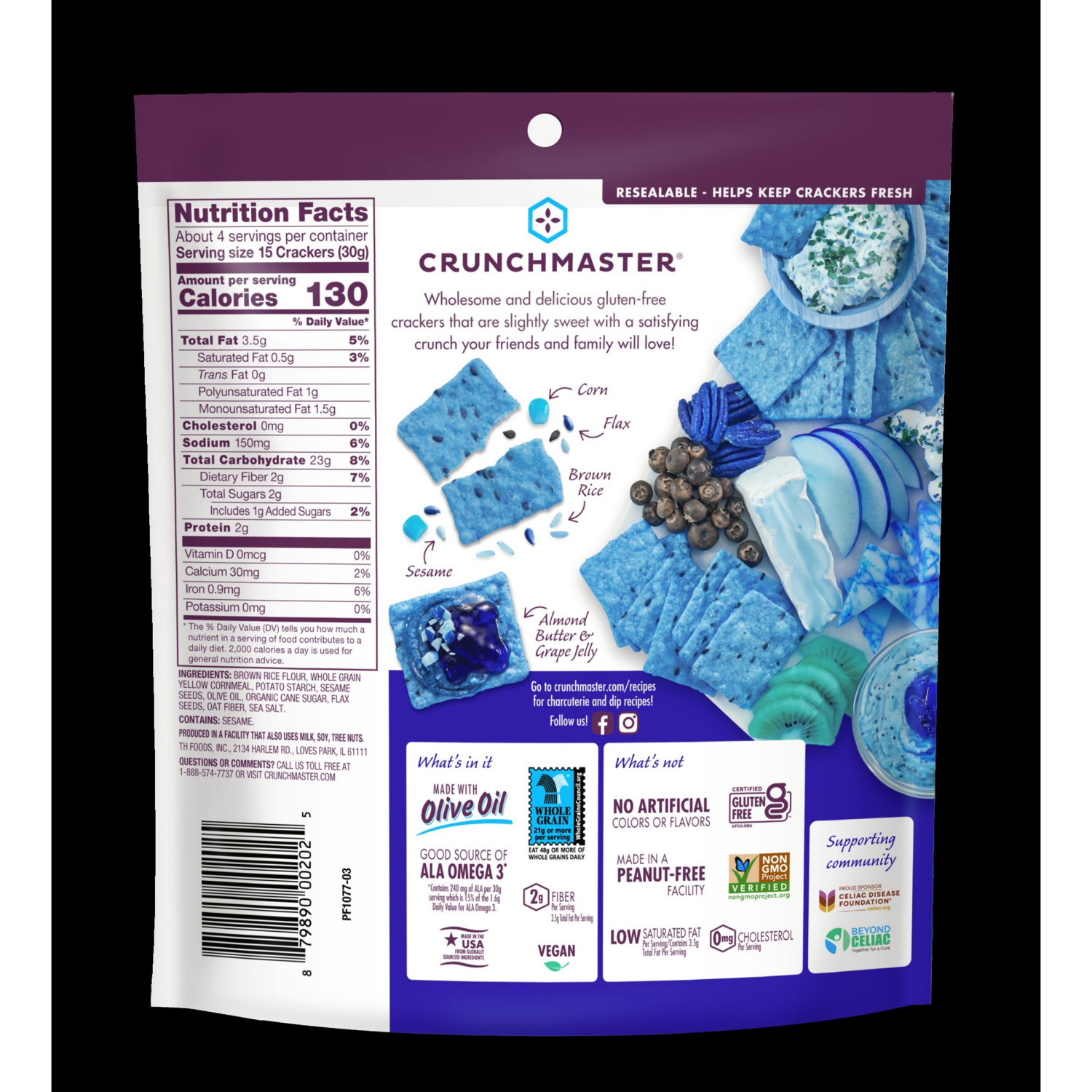 slide 2 of 2, Crunchmaster Multi-Grain Sea Salt Crackers 4.0 oz, 4 oz