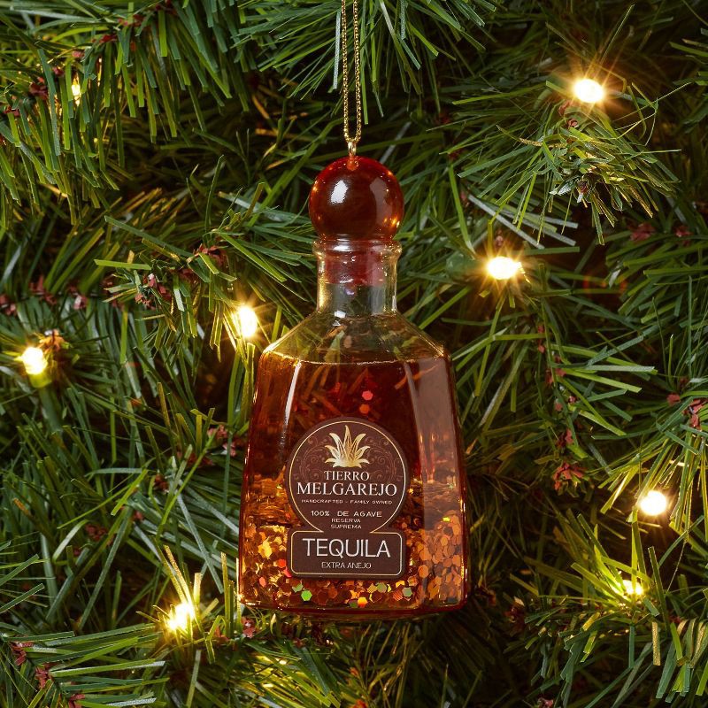 slide 2 of 3, Glass Tequila Bottle Christmas Tree Ornament Orange - Wondershop™, 1 ct