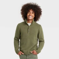 Men's Henley Pullover Sweater - Goodfellow & Co Green XL