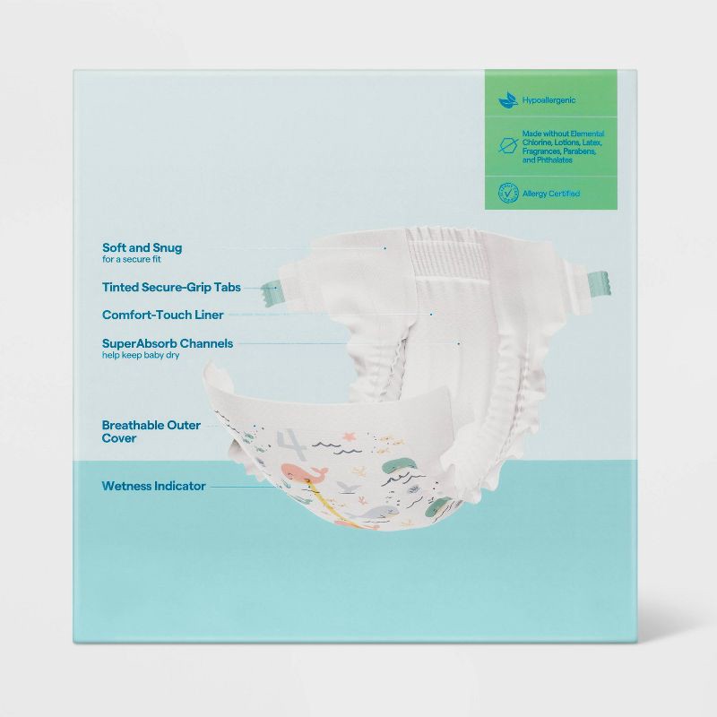 slide 6 of 9, Disposable Diapers - Size 4 - 200ct - up&up™, 4 x 200 ct