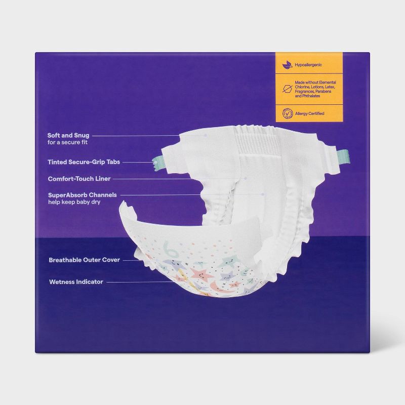 slide 4 of 8, Disposable Overnight Diapers - Size 6 - 42ct - up&up™, 6 x 42 ct