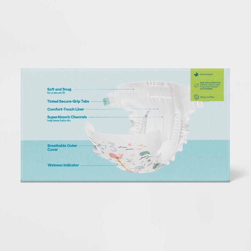 slide 6 of 9, Disposable Diapers - Size 3 - 148ct - up&up™, 3 x 148 ct