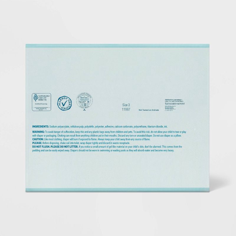 slide 7 of 9, Disposable Diapers - Size 3 - 148ct - up&up™, 3 x 148 ct