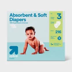 Disposable Diapers - Size 3 - 216ct - up&up™