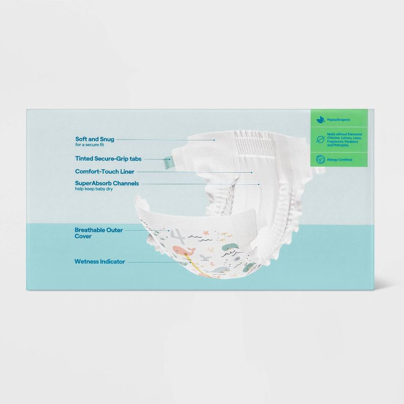 slide 6 of 9, Disposable Diapers - Size 4 - 132ct - up&up™, 4 x 132 ct