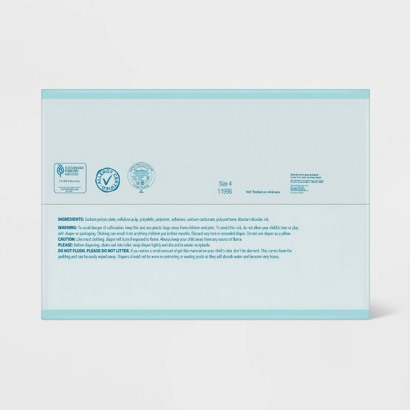 slide 7 of 9, Disposable Diapers - Size 4 - 132ct - up&up™, 4 x 132 ct