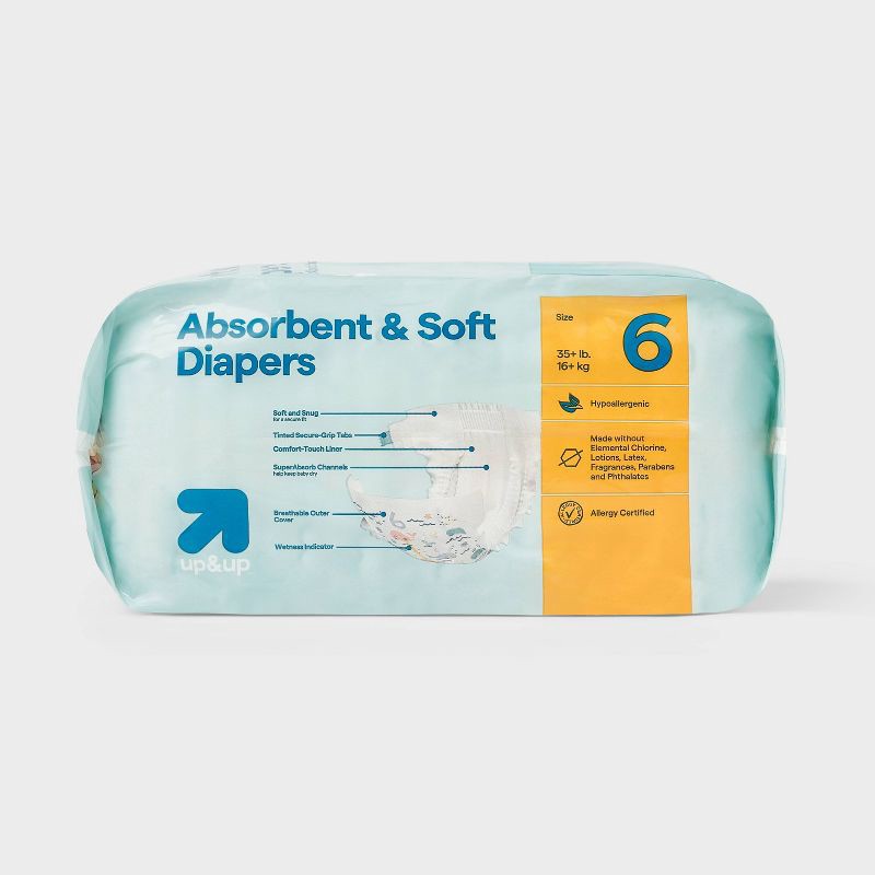 slide 6 of 9, Disposable Diapers - Size 6 - 21ct - up&up™, 21 ct