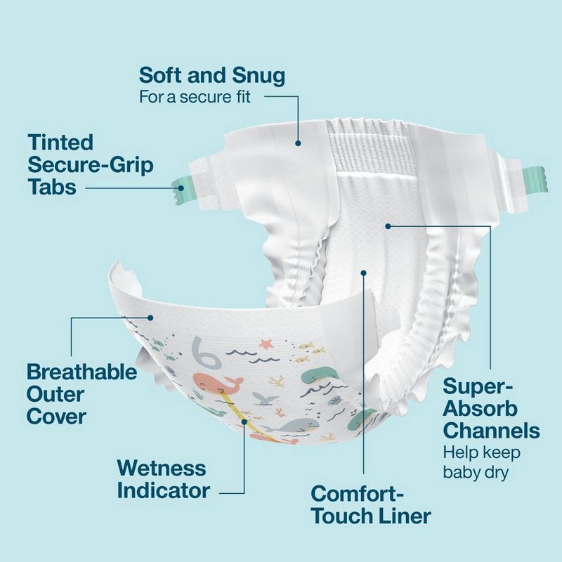 slide 4 of 9, Disposable Diapers - Size 6 - 21ct - up&up™, 21 ct