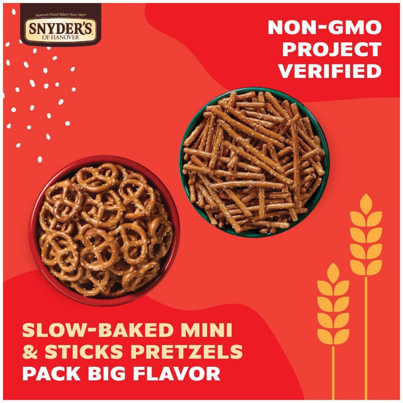slide 2 of 9, Snyder's of Hanover Pretzels Minis and Sticks 100 Calorie Packs Variety Pack - 20ct, 20 ct