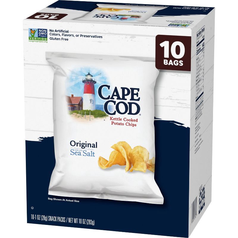 slide 6 of 6, Cape Cod Potato Chips Original Kettle Chips Snacks - 10oz10ct, 10 ct