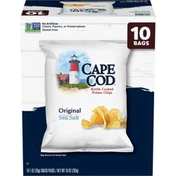 Cape Cod Potato Chips Original Kettle Chips Snacks - 10oz10ct