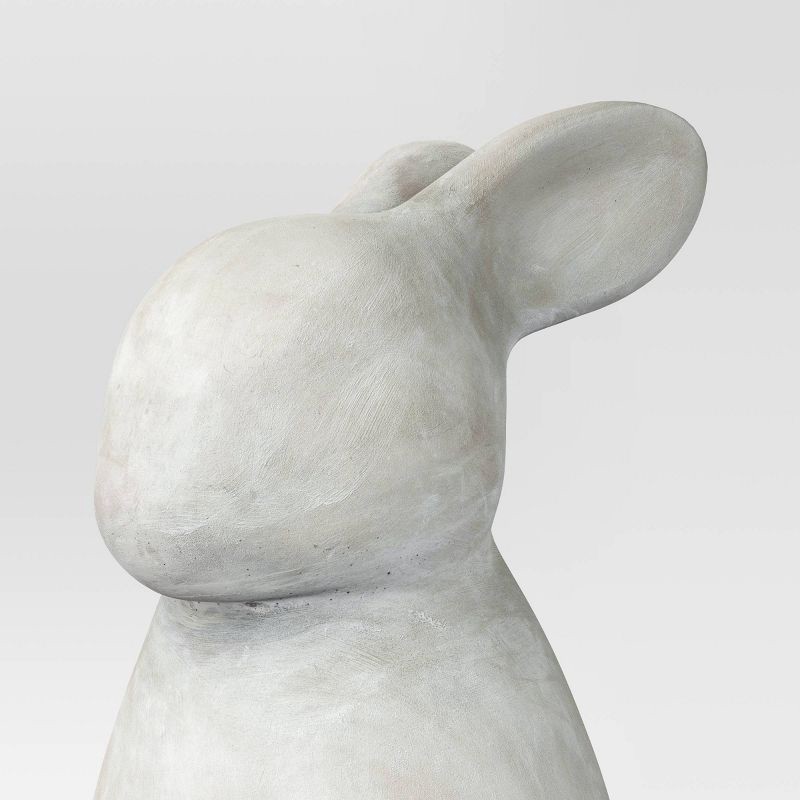 slide 4 of 4, Large Cement Rabbit Outdoor Garden Figurine Gray - Threshold™, 1 ct