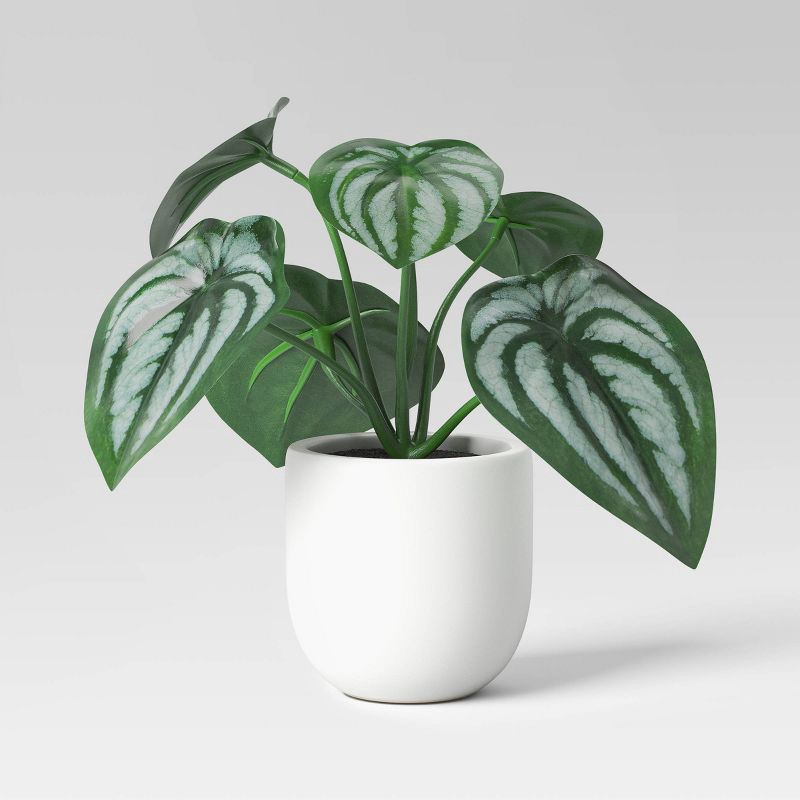 slide 1 of 4, 5.5" Mini Tabletop Peperomia Artificial Plant - Threshold™, 1 ct