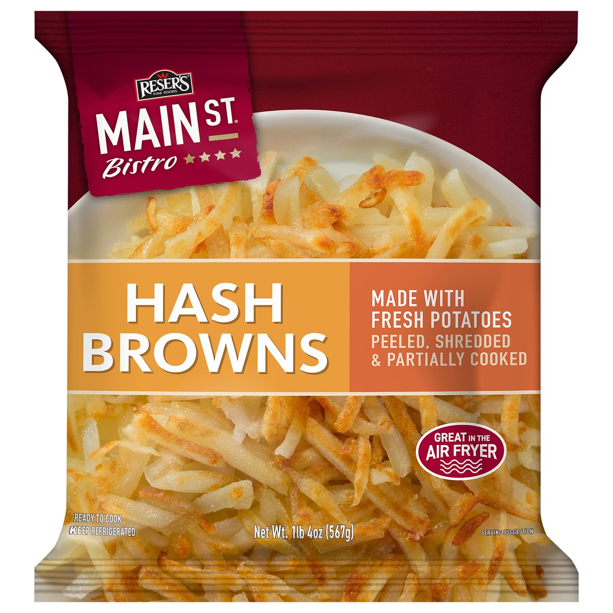 slide 1 of 9, Main St. Bistro Hash Browns 20 oz., 20 oz