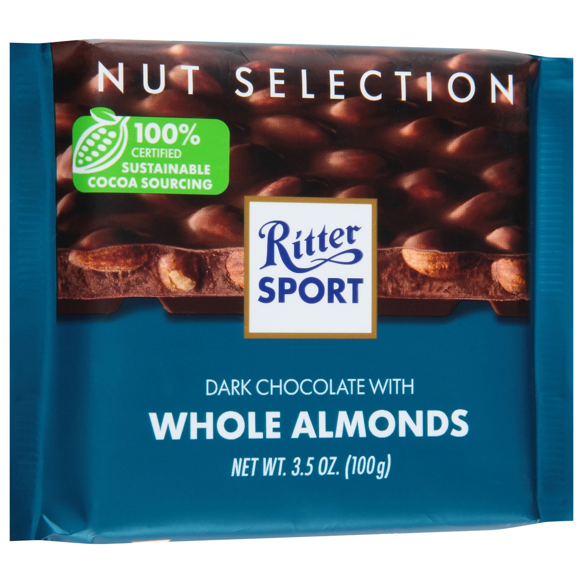 slide 4 of 9, Ritter Sport Nut Selection Dark Chocolate with Whole Almonds 3.5 oz, 3.5 oz