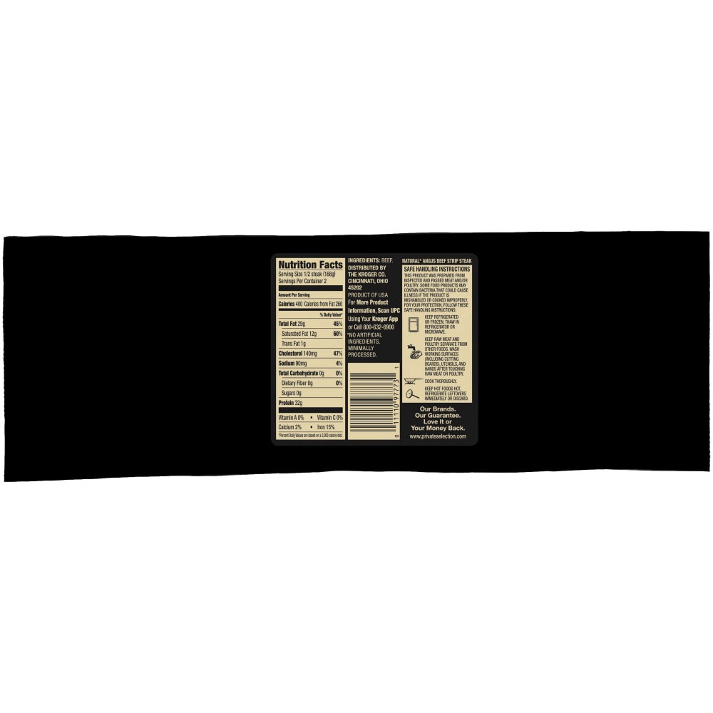 slide 2 of 2, Private Selection New York Strip Steak Angus Beef Loins, 12 oz