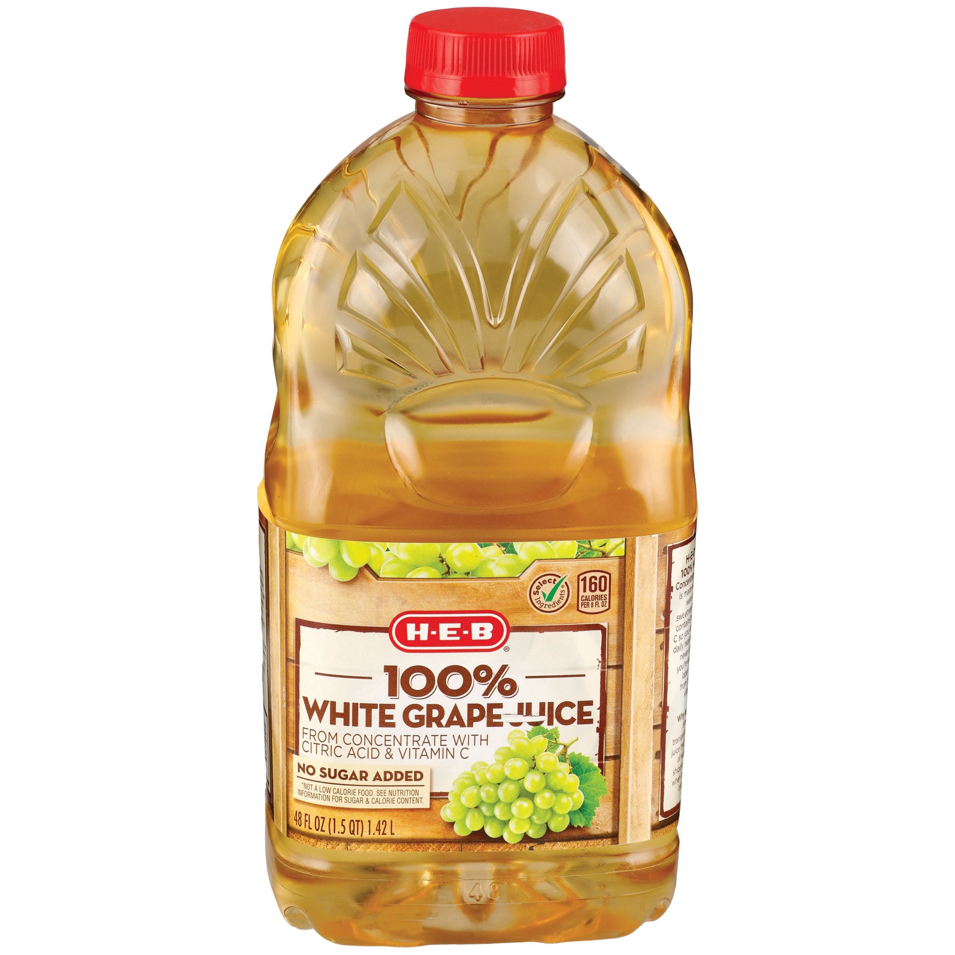slide 1 of 1, H-E-B Its Juice 100% White Grape Juice - 48 fl oz, 48 fl oz