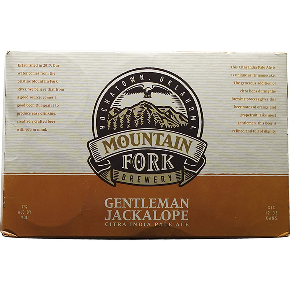 slide 1 of 1, Mountain Fork - Gentleman Jackalope Can - 6 ct; 12 fl oz, 72 oz