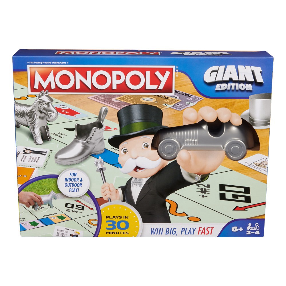 slide 1 of 6, Monopoly Giant Edition Board Game, 1 ct