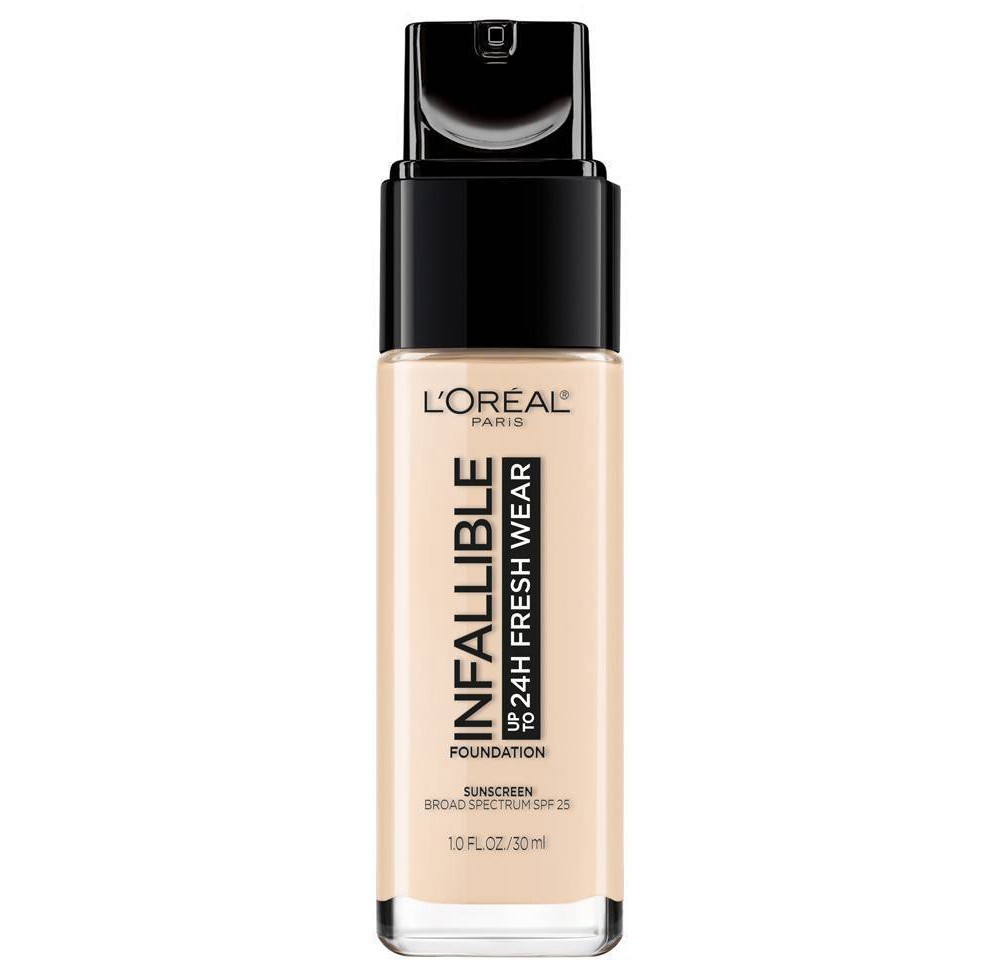 slide 3 of 5, L'Oréal Infallible 24HR Fresh Wear Foundation with SPF 25 - 395 Rose Pearl - 1 fl oz, 1 fl oz